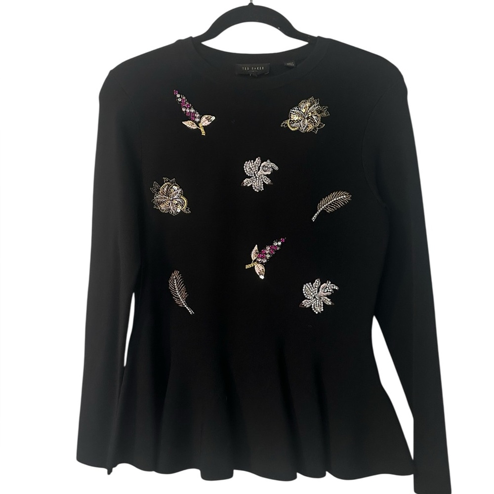 Ted Baker Black Embellished Women Top